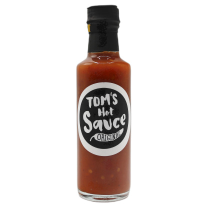 Tom`s Hot Sauce original auf Löffel